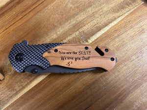 Engraved knife